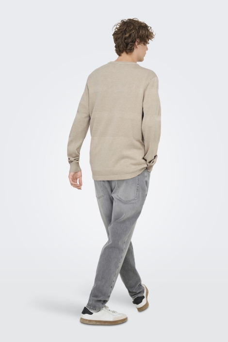 Only & Sons onsmalik reg 12 pinaple crew knit n